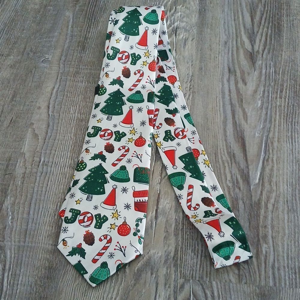 Christmas Necktie Christmas Party Fun Christmas Theme Print Tie NEW